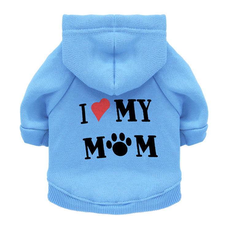 Dog hoodie i<3 mommy