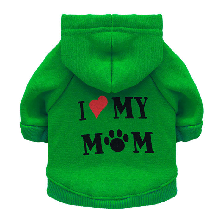 Dog hoodie i<3 mommy