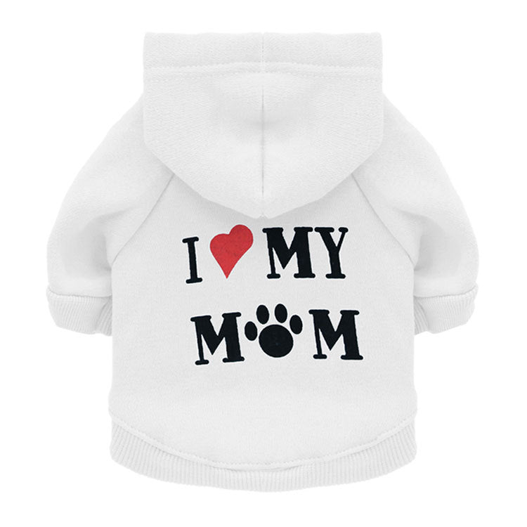 Dog hoodie i<3 mommy