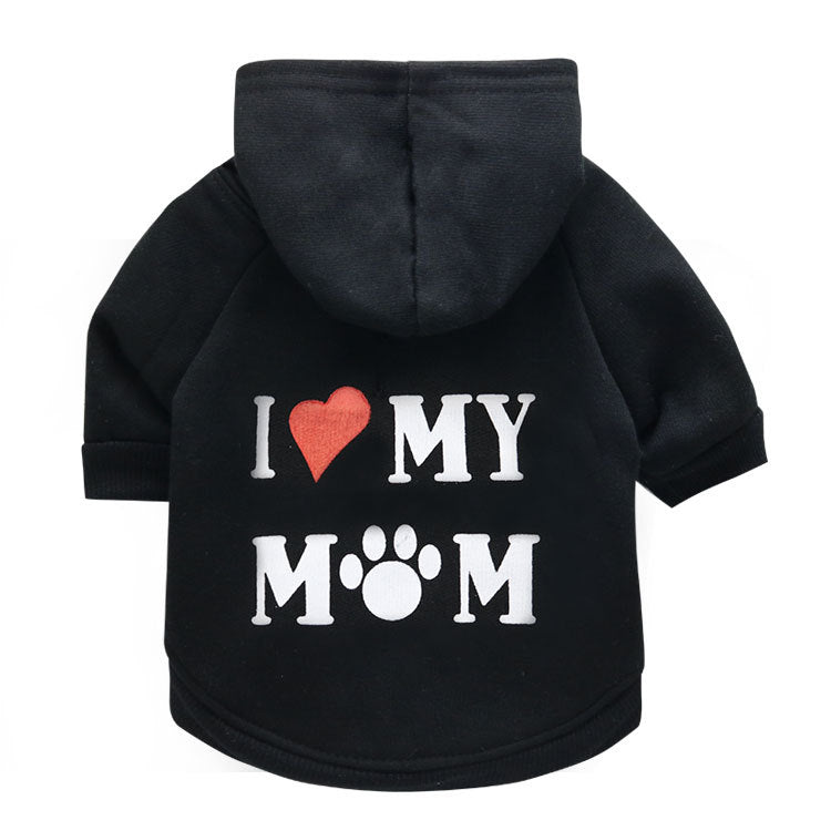 Dog hoodie i<3 mommy