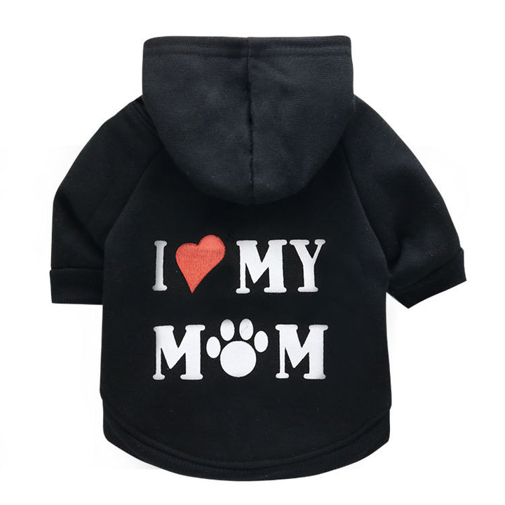 Dog hoodie i<3 mommy