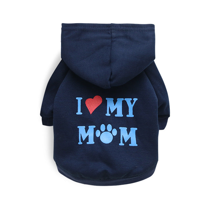 Dog hoodie i<3 mommy