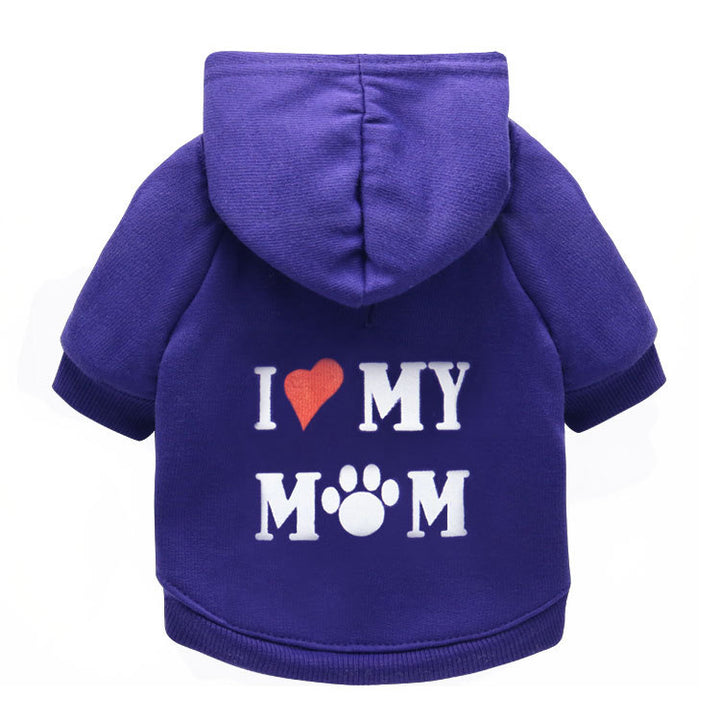 Dog hoodie i<3 mommy