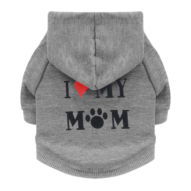 Dog hoodie i<3 mommy