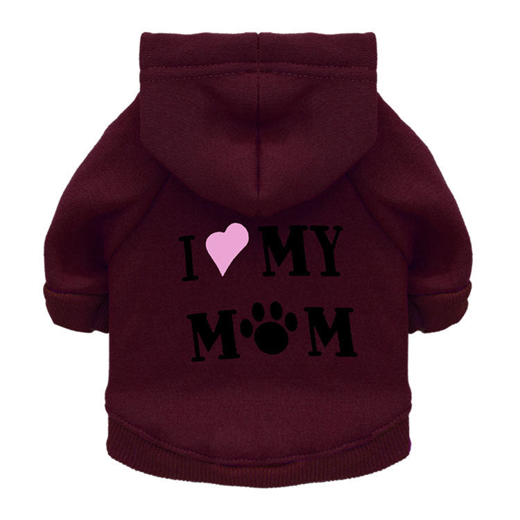 Dog hoodie i<3 mommy